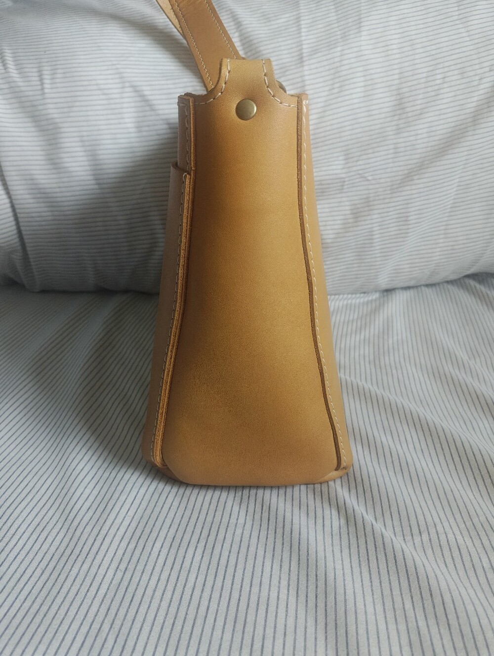 Portland Leather Goods Triangle Bag In Mango - Picture 3 of 8